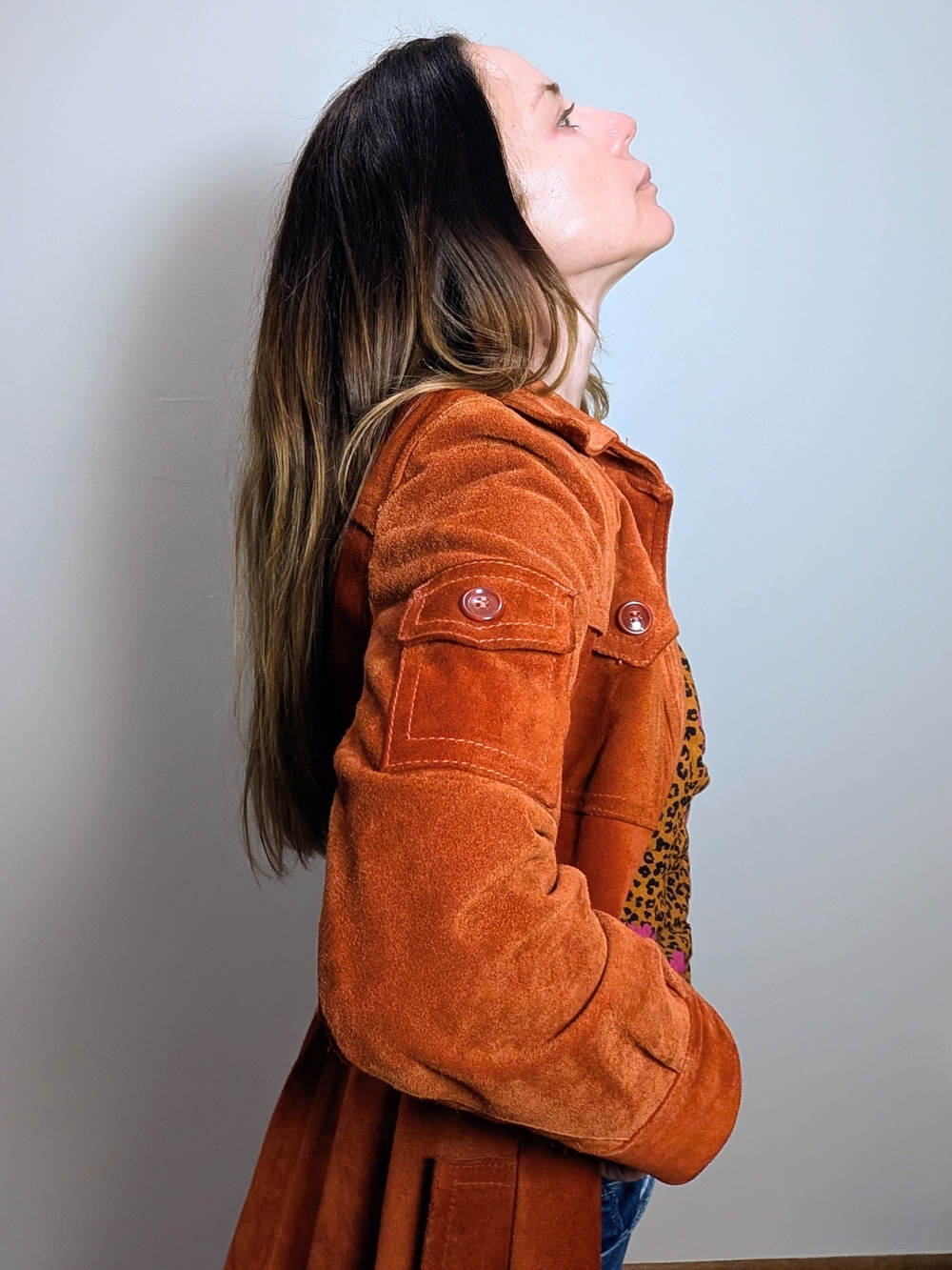 🧥 Vintage Casual Corner rust suede safari jacket made in Uruguay - Picture 8 of 15